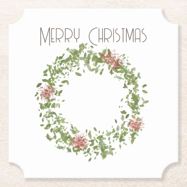 Posavasos De Papel Wreath Coasters - Navidades (Anverso)