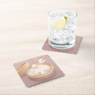 Posavasos De Papel Xiao Long Bao Cute Ilustracion