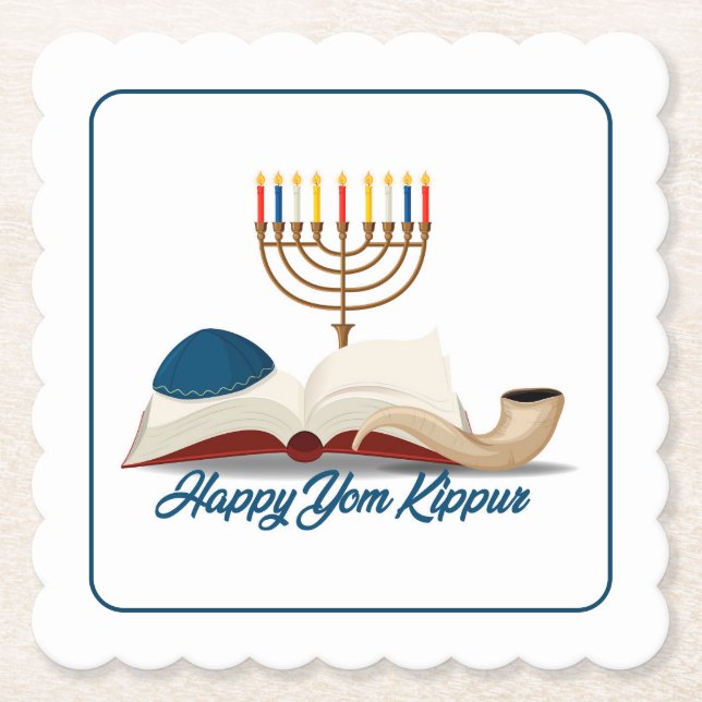 Posavasos De Papel Yom Kippur (Anverso)