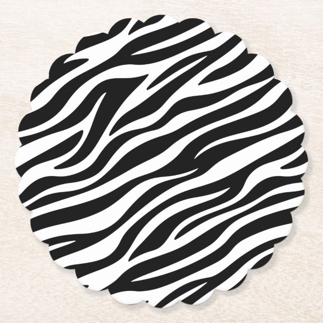 Posavasos De Papel Zebra Stripes Seamless Pattern Animal Print-60492 (Anverso)