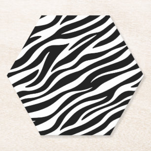 Posavasos De Papel Zebra Stripes Seamless Pattern Animal Print-60492