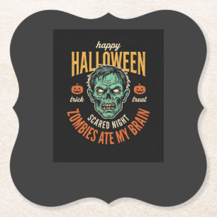 Posavasos De Papel Zombies de Halloween se comieron mi cerebro