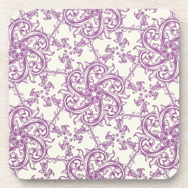 posavasos de patrón de flores medievales (Frente)