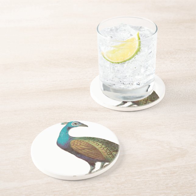 Posavasos de Pavo Real Vintage (Lado)