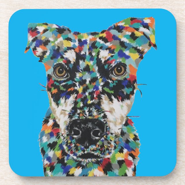 POSAVASOS DE PERRO DE RAZA MIXTA (Frente)
