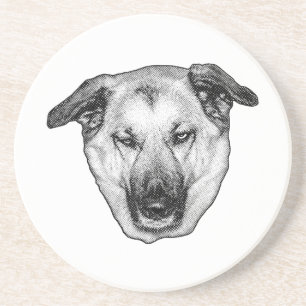 Posavasos de perro punteado festivo