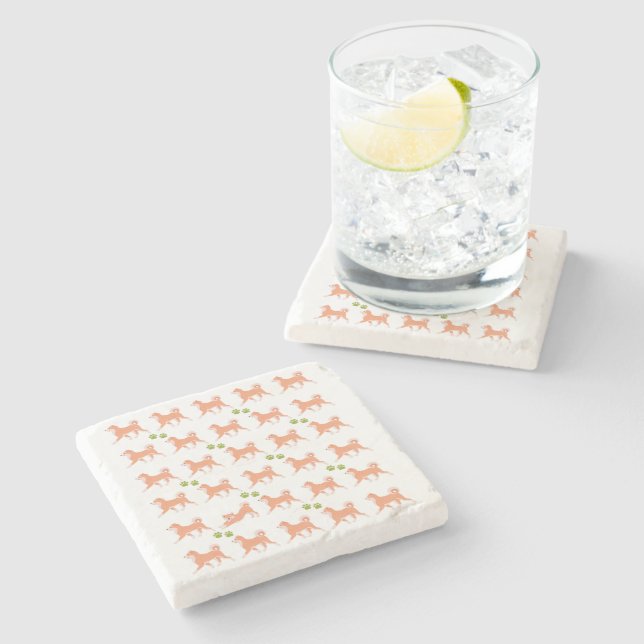 POSAVASOS DE PIEDRA かわいいしばいぬがいっぱい (Lateral)