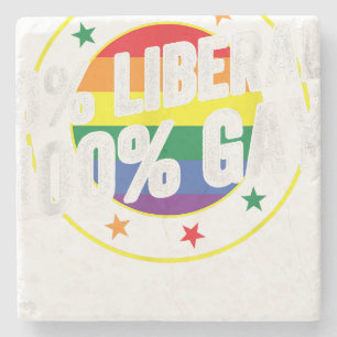 Posavasos De Piedra 0 Diseño liberal 100 LGBT gay para conservadores
