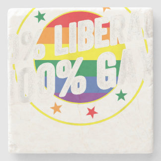 Posavasos De Piedra 0 Diseño liberal 100 LGBT gay para conservadores