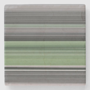Posavasos De Piedra #1 abstracto: Verde verde oliva y gris