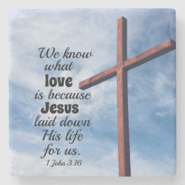 Posavasos De Piedra 1 Juan 3:1 Jesucristo nos dio su vida