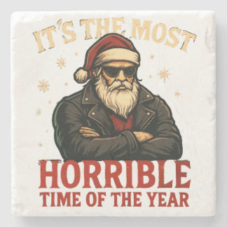 Posavasos De Piedra 1nkFury - Christmas Coaster Santa Time