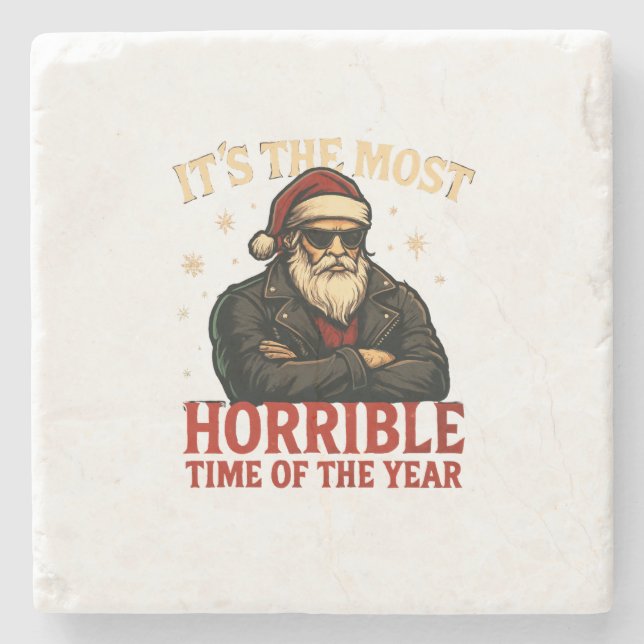 Posavasos De Piedra 1nkFury - Christmas It's the most horrible (Anverso)