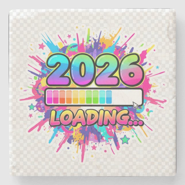 Posavasos De Piedra 2026 Loading... Progress Bar Sticker (Anverso)