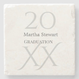 Posavasos De Piedra 20XX nombre de graduación en negrita felicitacione