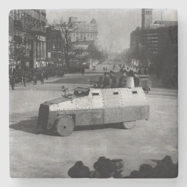 Posavasos De Piedra 27 de marzo de 1917:  La escuadrilla del vehículo (Anverso)