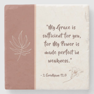 Posavasos De Piedra 2 Corintios 12:9 Mi gracia es suficiente