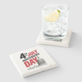 Posavasos De Piedra 4 de julio 250 aniversario Día de la Independencia