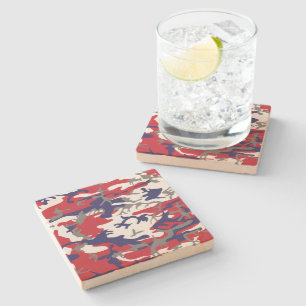 Posavasos De Piedra 4 de julio, Día de la Independencia, Gris Camuflaj