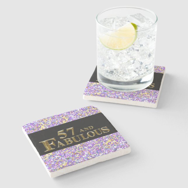 Posavasos De Piedra 57º Cumpleaños  (Lateral)