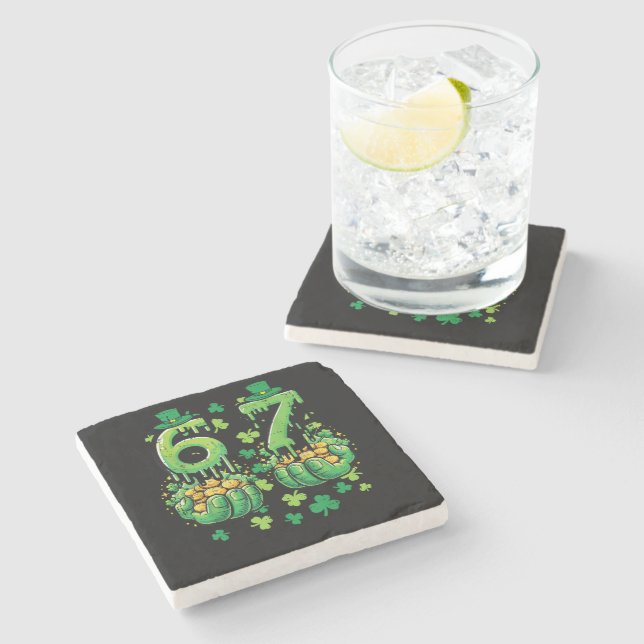 Posavasos De Piedra 6 7 St Patricks Day (Lateral)
