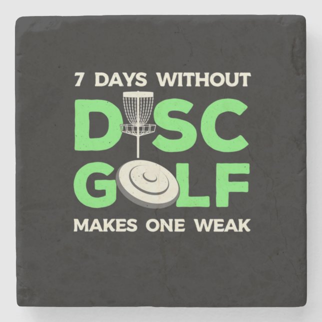 Posavasos De Piedra 7 días sin disco Golf (Anverso)