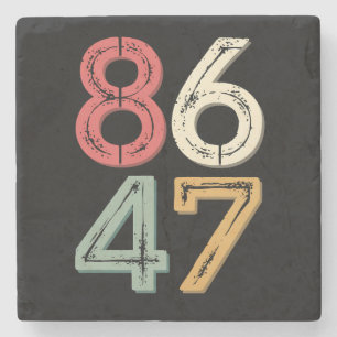 Posavasos De Piedra 86 47 Anti Trump Vintage estilo retro 80