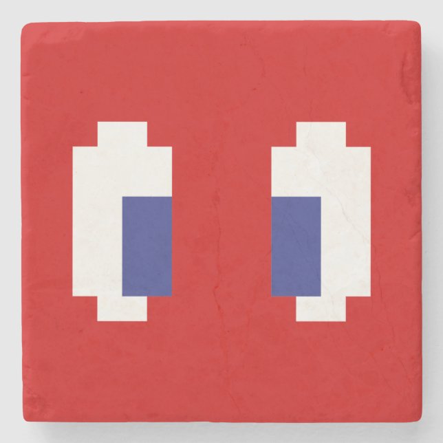 Posavasos De Piedra 8 bits Pixel Manga Eyes (Anverso)