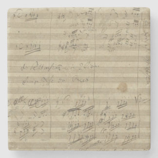 Posavasos De Piedra 9na sinfonía de Beethoven, manuscrito de la música