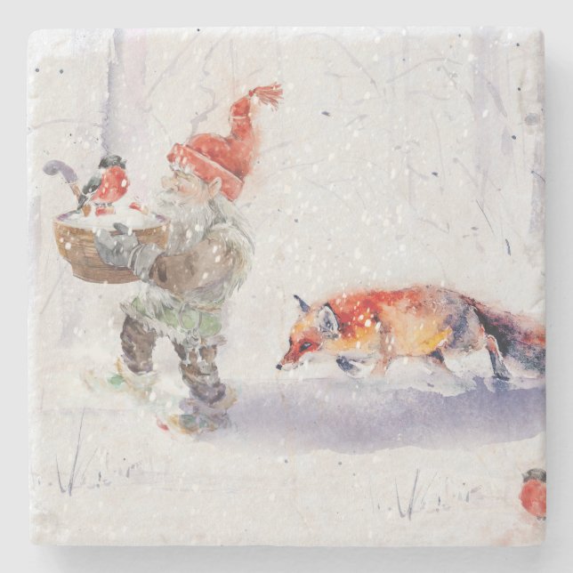 Posavasos De Piedra A charming Scandinavian winter scene  Tack Kort (Anverso)