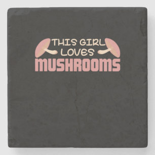 Posavasos De Piedra A este Chica le encantan los hongos