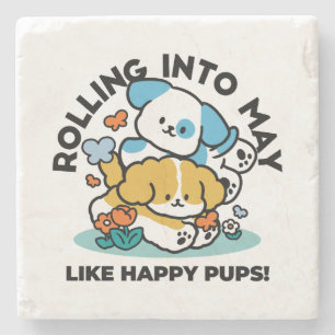 Posavasos De Piedra A los que se les gusta la felicidad de los amigos 