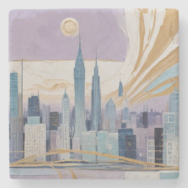 Posavasos De Piedra A Lunar Cityscape
