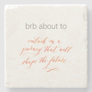 Posavasos De Piedra A punto de embarcar en la montaña rusa de piedra