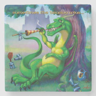Posavasos De Piedra A veces gana el dragón