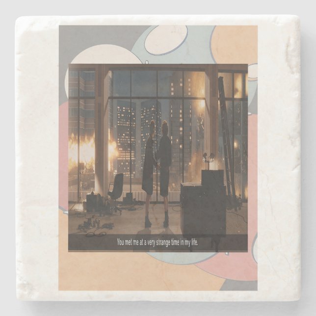 Posavasos De Piedra A Very Strange Time Coasters (Anverso)