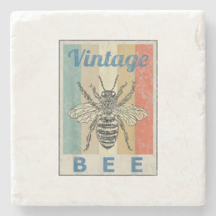 Posavasos De Piedra Abeja de estilo vintage Reina miel apicultura