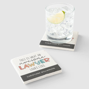 Posavasos De Piedra Abogado personalizado Abogado Abogado alucinan