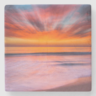 Posavasos De Piedra Abstracción del atardecer en la playa de Tamarack