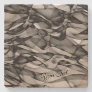 Posavasos De Piedra Abstract Art w Optional Personalized Text