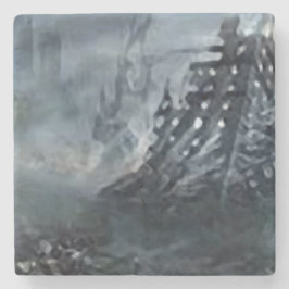 Posavasos De Piedra Abstract _dark coaster