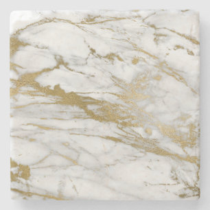 POSAVASOS DE PIEDRA ABSTRACTO MARBLE WHITE GOLD