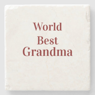 Posavasos De Piedra Abuela abuela abuelos mejor del mundo rosa n