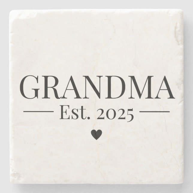Posavasos De Piedra Abuela Establecida 2025 (Anverso)