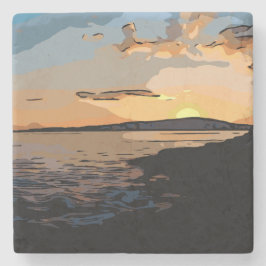 POSAVASOS DE PIEDRA ACADIA SUNSET