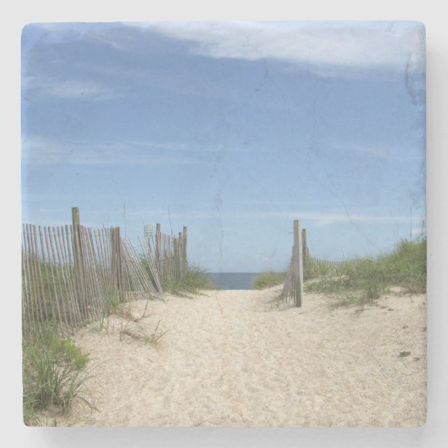 Posavasos De Piedra Acceso público 32, playa de Wrightsville (Anverso)