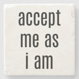 Posavasos De Piedra Aceptarme Como Una Montaña De Piedra De Mármol