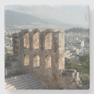 Posavasos De Piedra Acrópolis Antiguas ruinas con vistas a Atenas