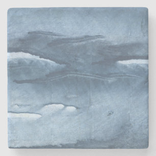 Posavasos De Piedra acuarela azul oscuro
