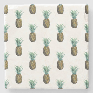 Posavasos De Piedra Acuarela de piña tropical